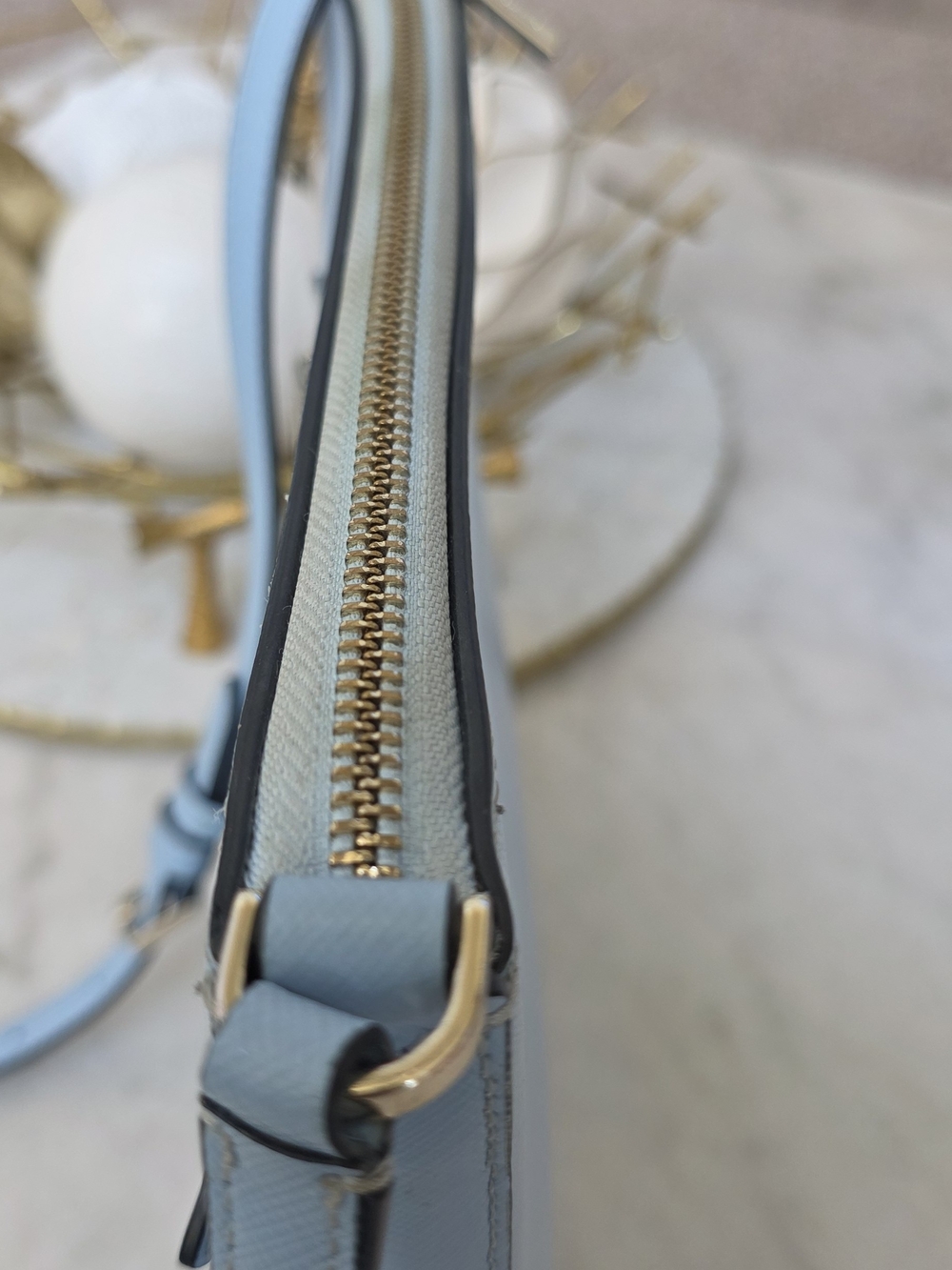 Kate Spade Sadie North South Crossbody Bag Celeste Blue Saffiano Leather. - Picture 6 of 10